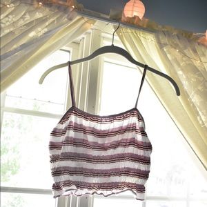 Pacsun crop top with ruching size xs